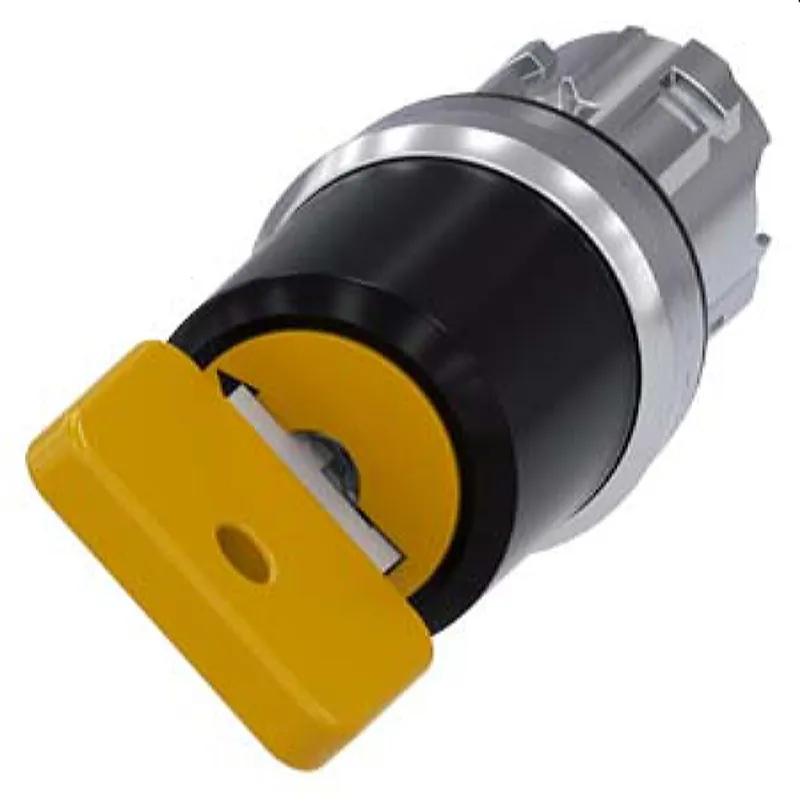 Siemens Schlüsselschalter O.M.R 22mm rund gelb I 3SU1050-4JF21-0AA0