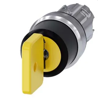 Siemens Schlüsselschalter O.M.R 22mm rund gelb II 3SU1050-4JP31-0AA0