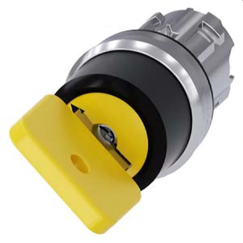 Siemens Schlüsselschalter O.M.R 22mm rund gelb O 3SU1050-4JC01-0AA0