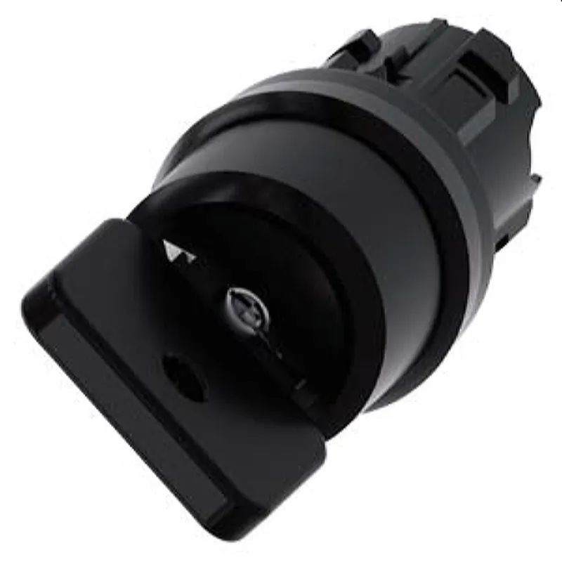 Siemens Schlüsselschalter O.M.R 22mm rund schwarz I 3SU1000-4HF21-0AA0
