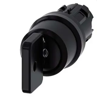 Siemens Schlüsselschalter O.M.R 22mm rund schwarz I 3SU1000-4HN21-0AA0