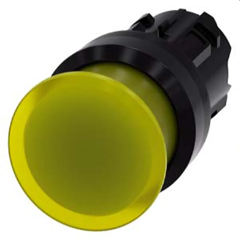 Siemens Pilzdrucktaster beleuchtet 22mm rund gelb 30mm 3SU1001-1AD30-0AA0