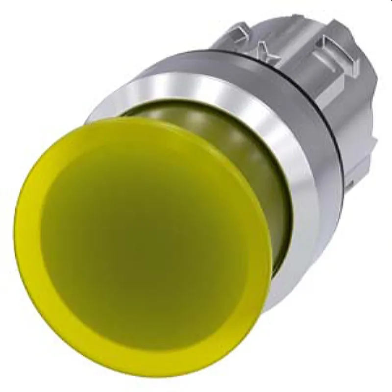 Siemens Pilzdrucktaster beleuchtet 22mm rund gelb 30mm 3SU1051-1AD30-0AA0