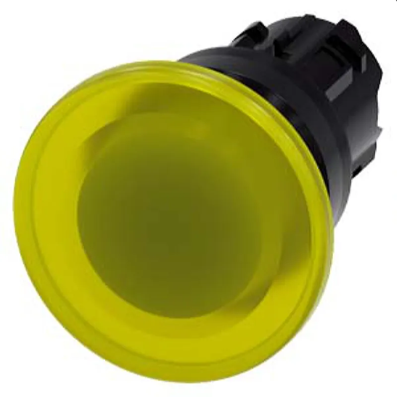 Siemens Pilzdrucktaster beleuchtet 22mm rund gelb 40mm 3SU1001-1BD30-0AA0