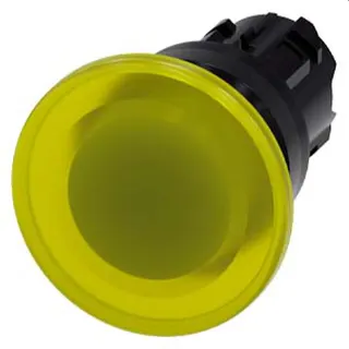 Siemens Pilzdrucktaster beleuchtet 22mm rund gelb 40mm 3SU1001-1BD30-0AA0