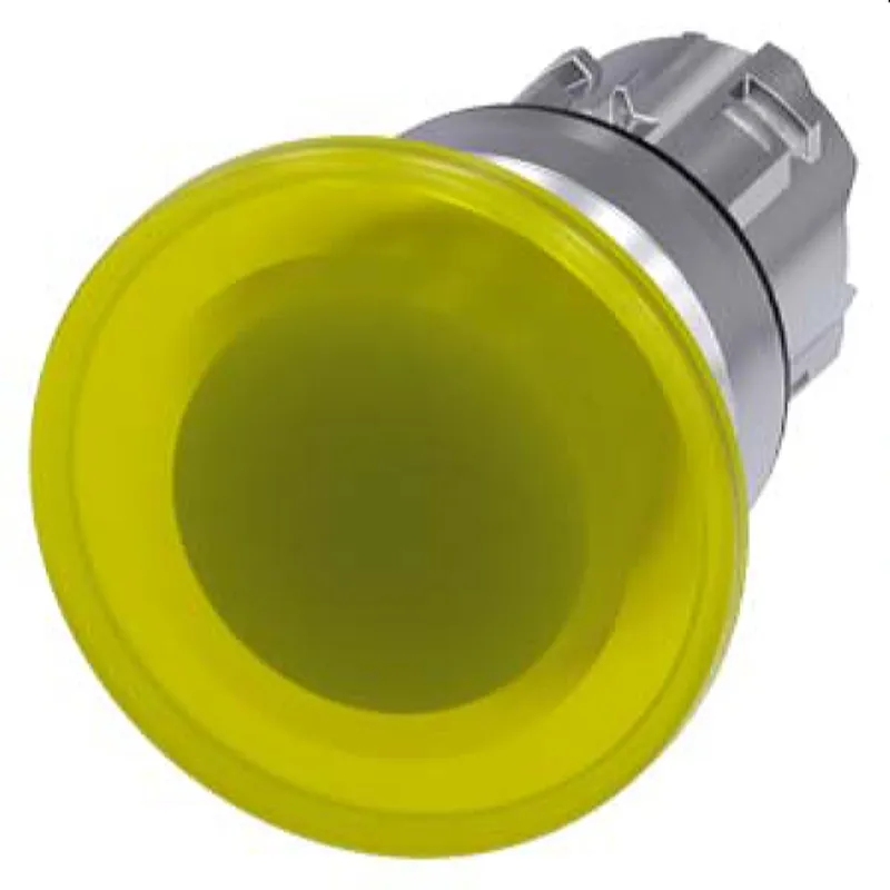 Siemens Pilzdrucktaster beleuchtet 22mm rund gelb 40mm 3SU1051-1BD30-0AA0