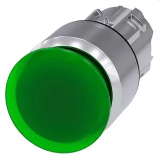 Siemens Pilzdrucktaster beleuchtet 22mm rund grün 30mm 3SU1051-1AA40-0AA0