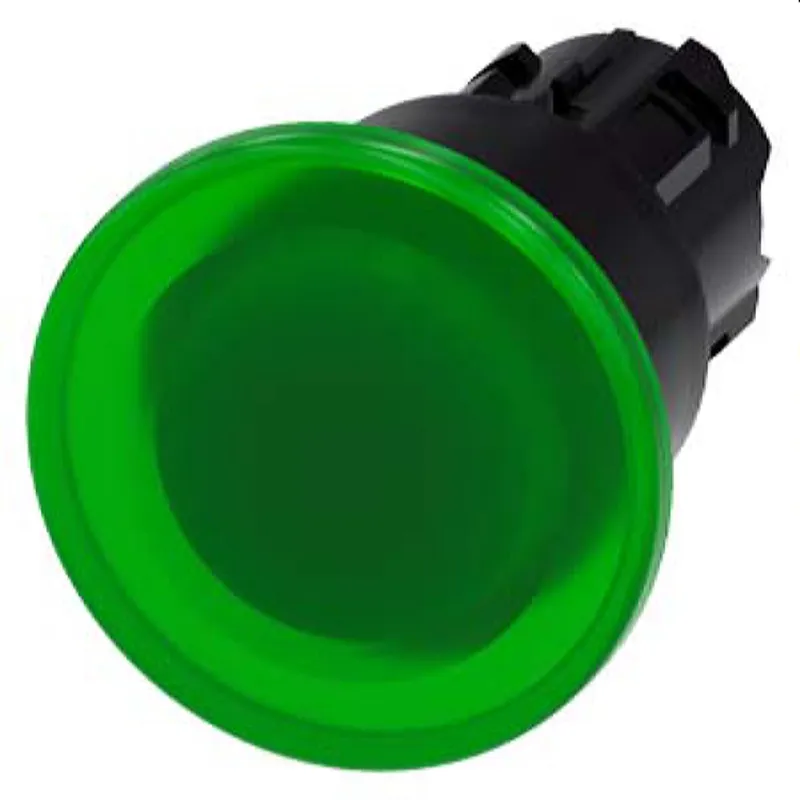 Siemens Pilzdrucktaster beleuchtet 22mm rund grün 40mm 3SU1001-1BA40-0AA0