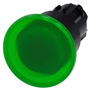 Siemens Pilzdrucktaster beleuchtet 22mm rund grün 40mm 3SU1001-1BA40-0AA0