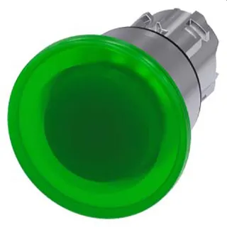 Siemens Pilzdrucktaster beleuchtet 22mm rund grün 40mm 3SU1051-1BA40-0AA0