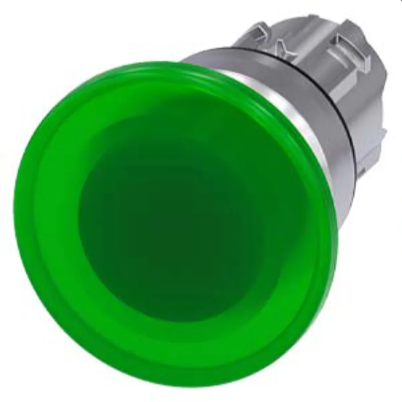 Siemens Pilzdrucktaster beleuchtet 22mm rund grün 40mm 3SU1051-1BD40-0AA0