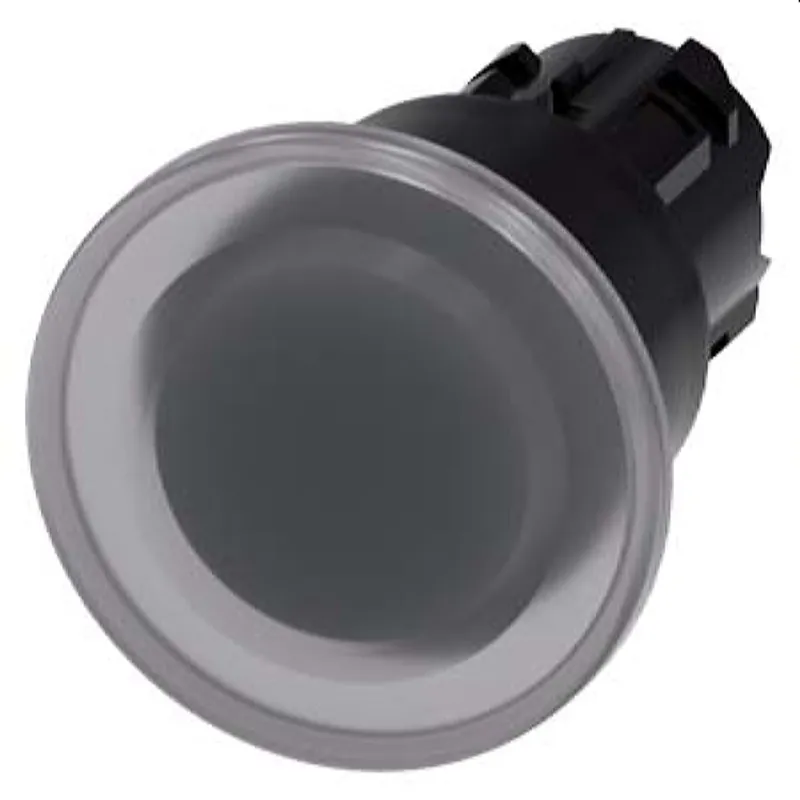 Siemens Pilzdrucktaster beleuchtet 22mm rund klar 40mm 3SU1001-1BA70-0AA0