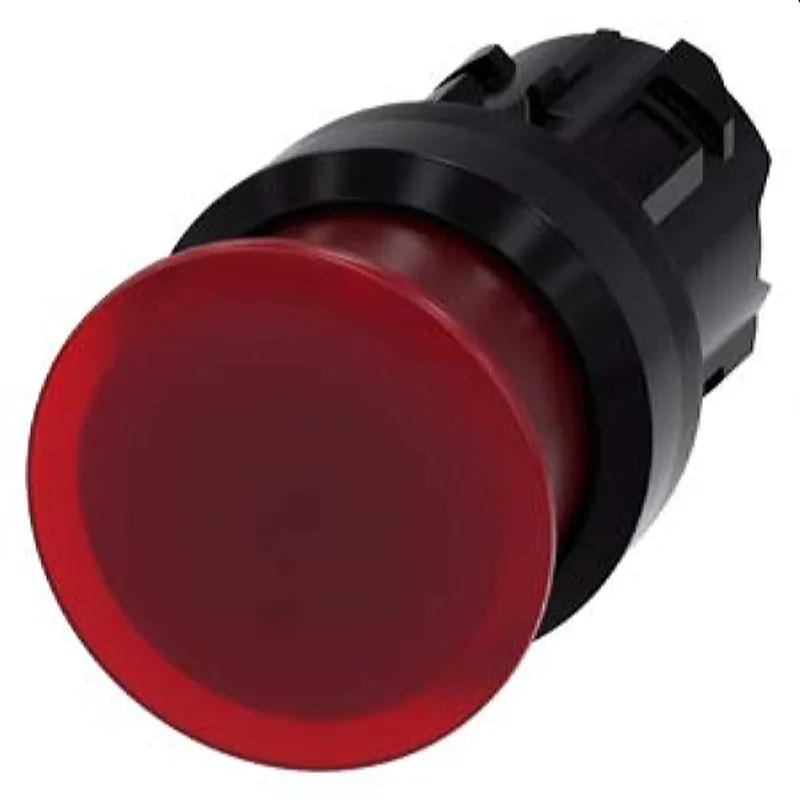 Siemens Pilzdrucktaster beleuchtet 22mm rund rot 30mm 3SU1001-1AD20-0AA0