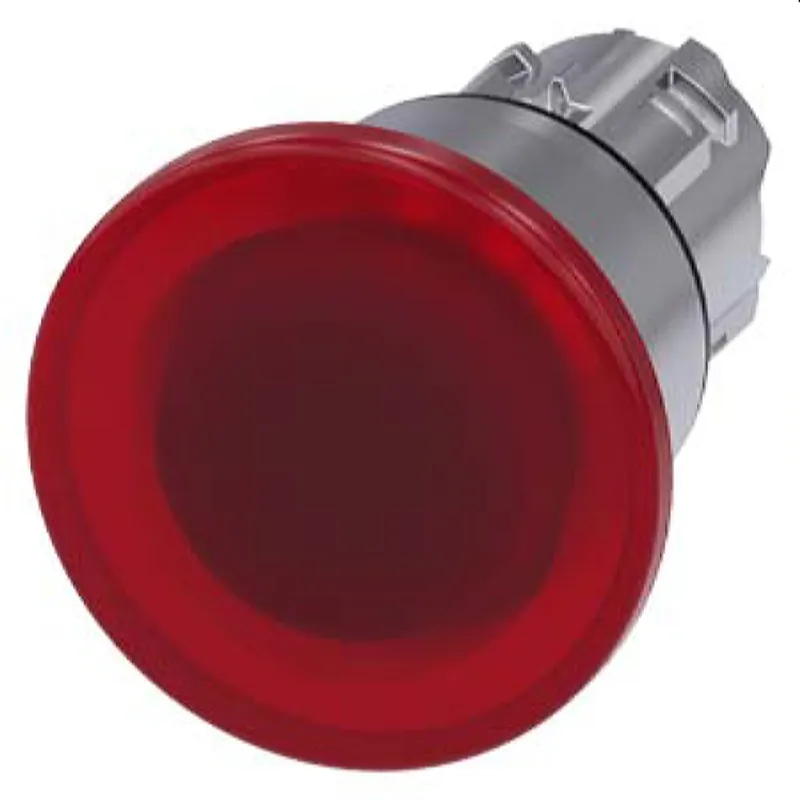 Siemens Pilzdrucktaster beleuchtet 22mm rund rot 40mm 3SU1051-1BA20-0AA0