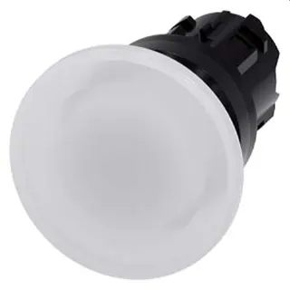 Siemens Pilzdrucktaster beleuchtet 22mm rund weiss 40mm 3SU1001-1BD60-0AA0