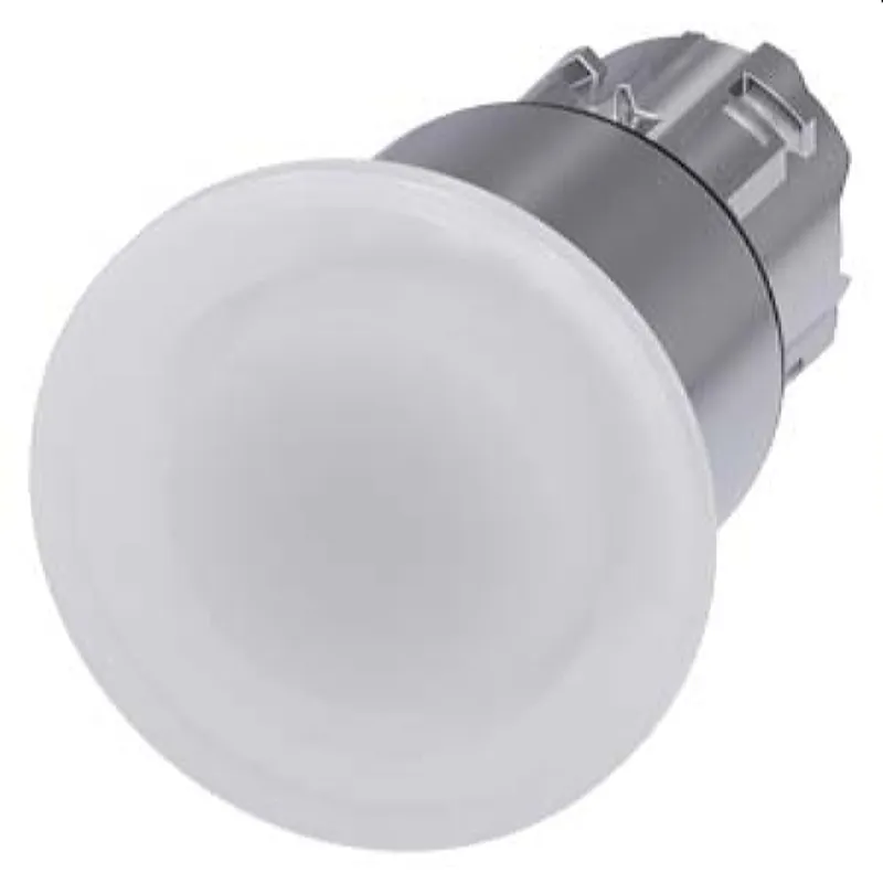 Siemens Pilzdrucktaster beleuchtet 22mm rund weiss 40mm 3SU1051-1ED60-0AA0
