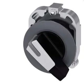 Siemens Knebelschalter beleuchtbar 30mm rund Metall matt sw/ws 3SU1062-2EC60-0AA0