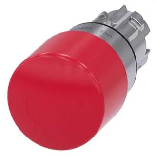 Siemens Not-Halt-Pilzdrucktaster 22mm rund rot 30mm Drehentriegelung 3SU1050-1GB20-0AA0