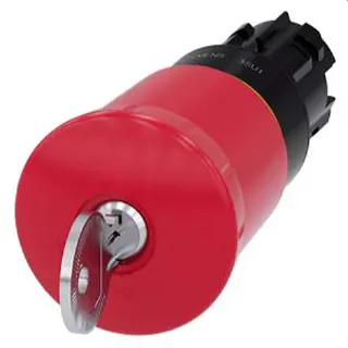 Siemens Not-Halt-Pilzdrucktaster 22mm rund rot mit Schloss BKS 3SU1000-1HK20-0AA0