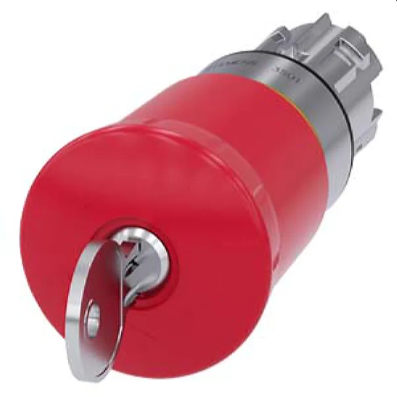 Siemens Not-Halt-Pilzdrucktaster 22mm rund rot mit Schloss CES 3SU1050-1HR20-0AA0