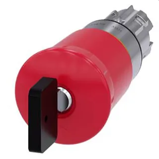 Siemens Not-Halt-Pilzdrucktaster 22mm rund rot mit Schloss CES 3SU1050-1HU20-0AA0