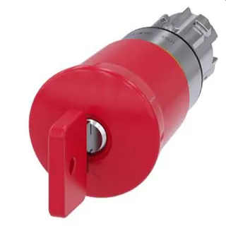 Siemens Not-Halt-Pilzdrucktaster 22mm rund rot mit Schloss O.M.R. 3SU1050-1HQ20-0AA0