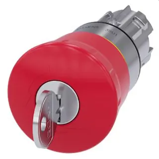 Siemens Not-Halt-Pilzdrucktaster 22mm rund rot mit Schloss RONIS 3SU1050-1HG20-0AA0