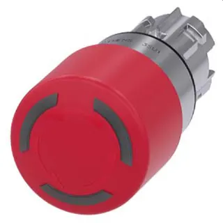 Siemens Not-Halt-Pilzdrucktaster beleuchtet 22mm rund rot 30mm 3SU1051-1GB20-0AA0