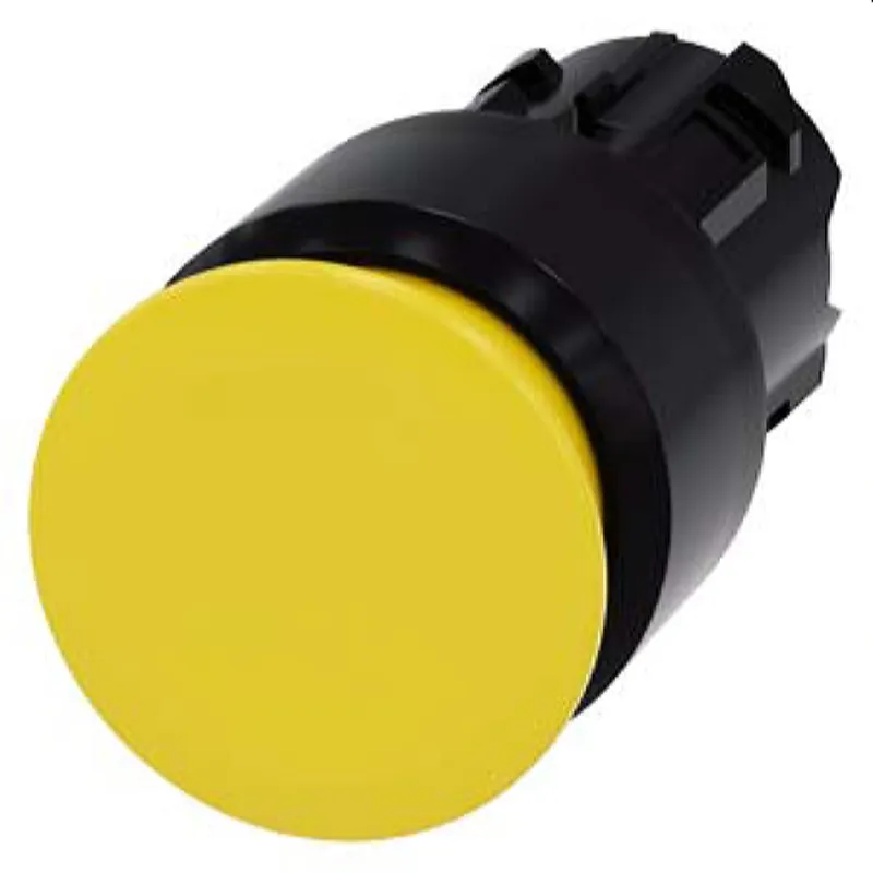 Siemens Pilzdrucktaster 22mm rund gelb 30mm 3SU1000-1AA30-0AA0