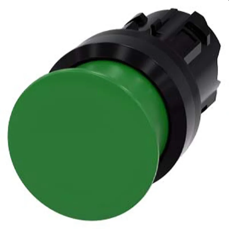 Siemens Pilzdrucktaster 22mm rund grün 30mm 3SU1000-1AD40-0AA0