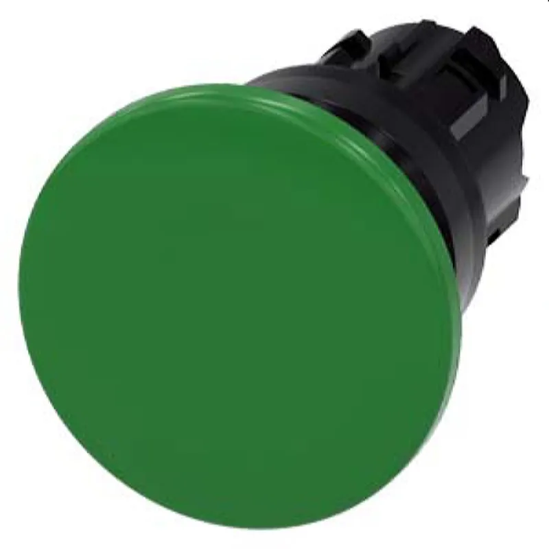 Siemens Pilzdrucktaster 22mm rund grün 40mm 3SU1000-1BD40-0AA0