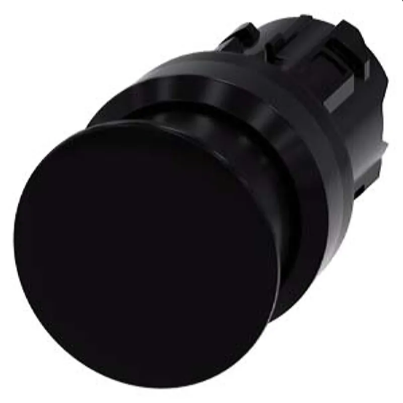 Siemens Pilzdrucktaster 22mm rund schwarz 30mm 3SU1000-1AD10-0AA0
