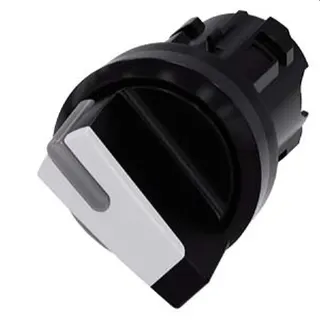 Siemens Knebelschalter beleuchtbar 22mm rund schwarz weiss 3SU1002-2BC60-0AA0