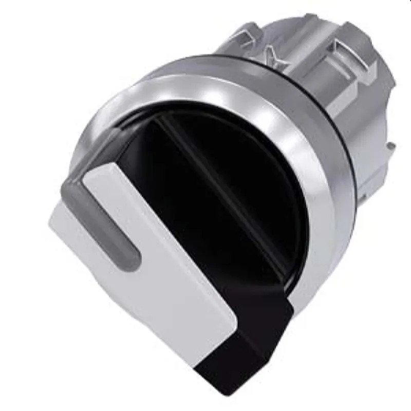 Siemens Knebelschalter beleuchtbar 22mm rund schwarz weiss 3SU1052-2BC60-0AA0