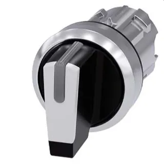 Siemens Knebelschalter beleuchtbar 22mm rund schwarz weiss 3SU1052-2BN60-0AA0