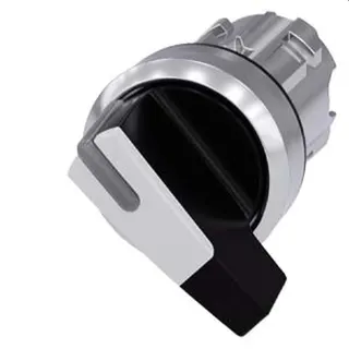 Siemens Knebelschalter beleuchtbar 22mm rund schwarz weiss 3SU1052-2CC60-0AA0