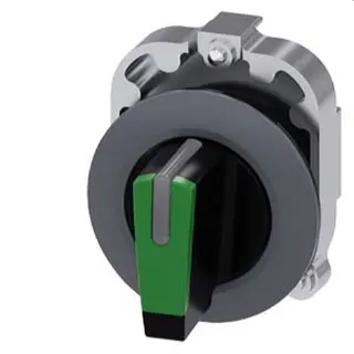 Siemens Knebelschalter beleuchtbar 30mm rund Metall matt grün 3SU1062-2DL40-0AA0