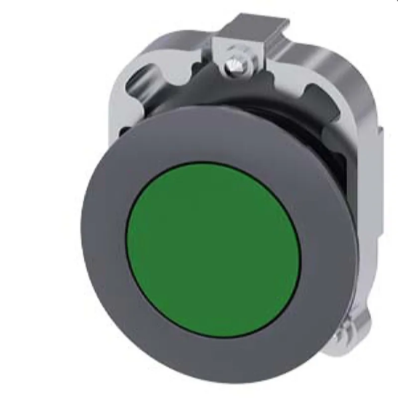 Siemens Drucktaster 30mm rund Metall matt grün 3SU1060-0JA40-0AA0