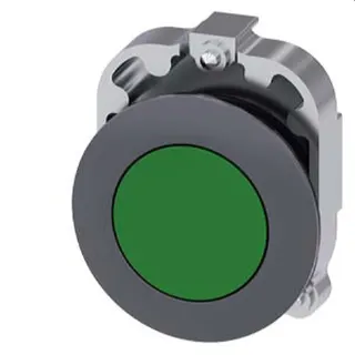 Siemens Drucktaster 30mm rund Metall matt grün 3SU1060-0JA40-0AA0