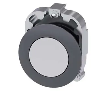 Siemens Drucktaster 30mm rund Metall matt weiss 3SU1060-0JA60-0AA0