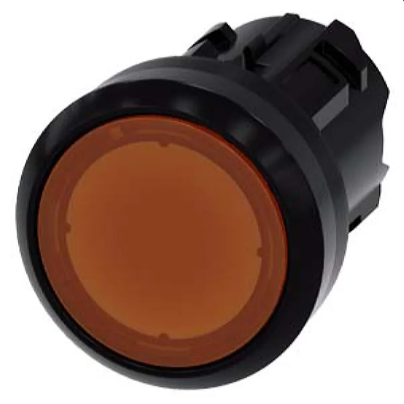 Siemens Drucktaster beleuchtet 22mm rund amber 3SU1001-0AB00-0AA0