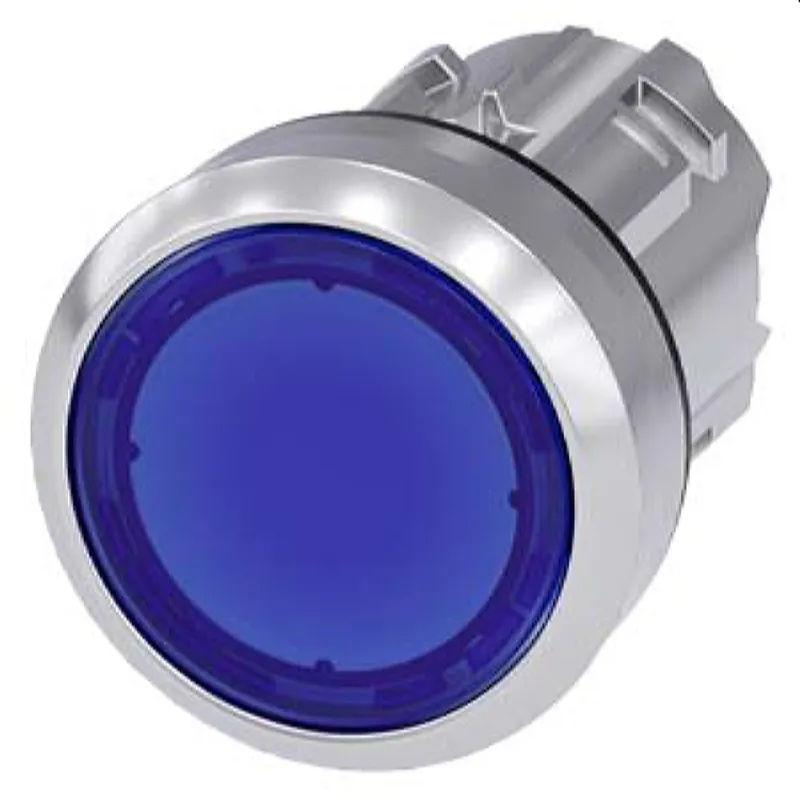 Siemens Drucktaster beleuchtet 22mm rund blau 3SU1051-0AA50-0AA0