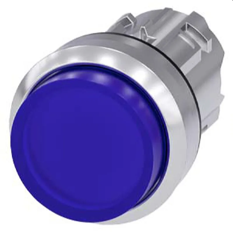 Siemens Drucktaster beleuchtet 22mm rund blau 3SU1051-0BB50-0AA0