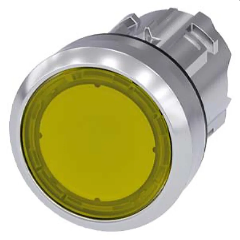 Siemens Drucktaster beleuchtet 22mm rund gelb 3SU1051-0AA30-0AA0