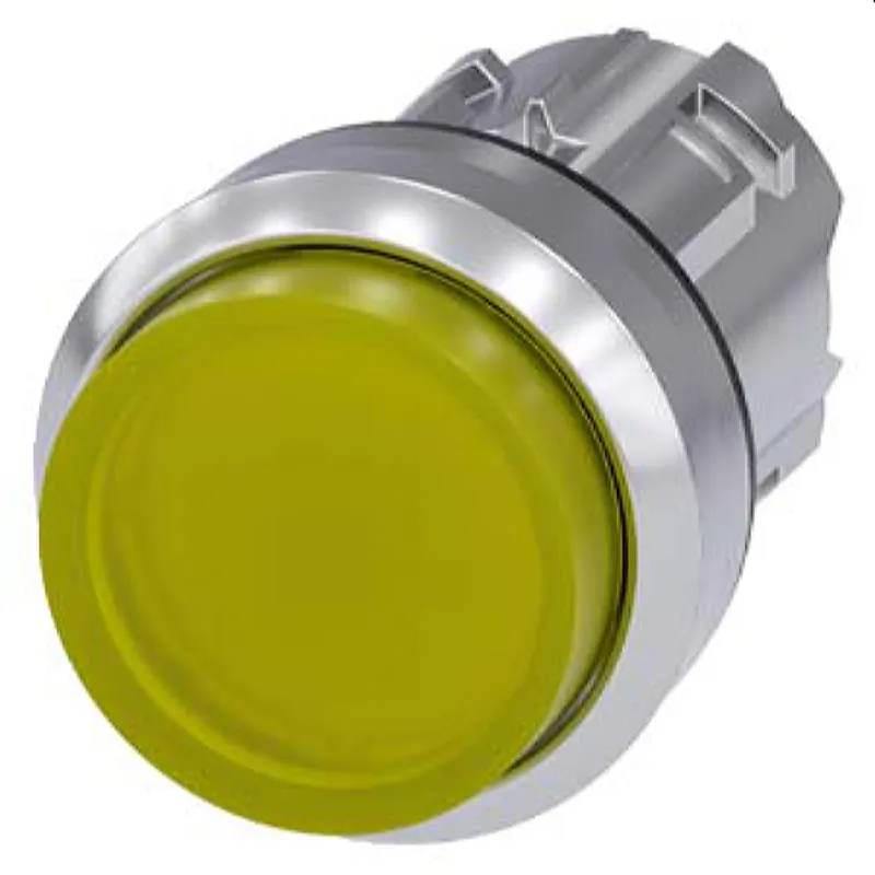 Siemens Drucktaster beleuchtet 22mm rund gelb 3SU1051-0BB30-0AA0