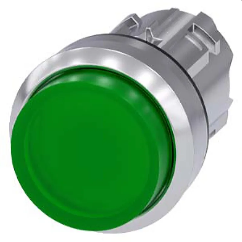 Siemens Drucktaster beleuchtet 22mm rund grün 3SU1051-0BB40-0AA0