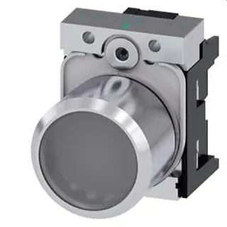 Siemens Drucktaster beleuchtet 22mm rund Metall klar 3SU1251-0EB70-0AA0
