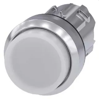 Siemens Drucktaster beleuchtet 22mm rund weiss 3SU1051-0BB60-0AA0