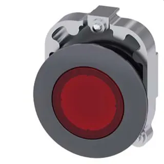 Siemens Drucktaster beleuchtet 30mm rund Metall matt rot 3SU1061-0JA20-0AA0