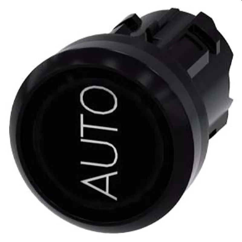 Siemens Drucktaster 22mm rund schwarz Symbol Auto 3SU1001-0AB10-0AQ0